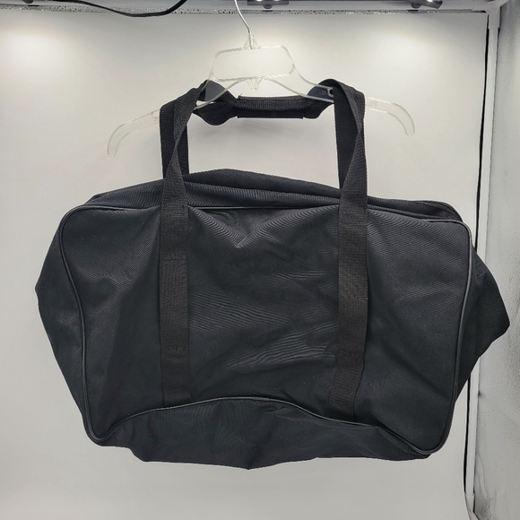 Harley Davidson Large Canvas Duffle Bag All Black w Patch Approximately 22x9x11 - Picture 6 of 10